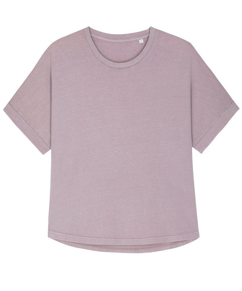 Organic Garment Dyed Roll Sleeve T-shirt: Womens - Wear Yaani