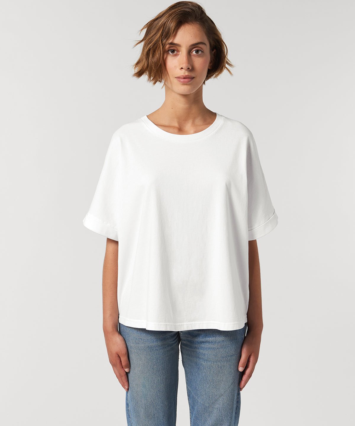 Organic Garment Dyed Roll Sleeve T-shirt: Womens - Wear Yaani