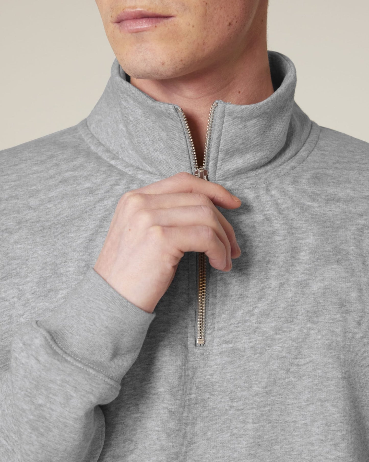 Organic Zip Neck Sweatshirt: Unisex - Wear Yaani