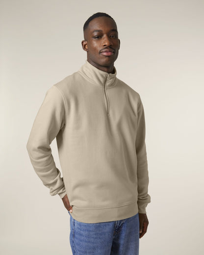 Organic Zip Neck Sweatshirt: Unisex - Wear Yaani