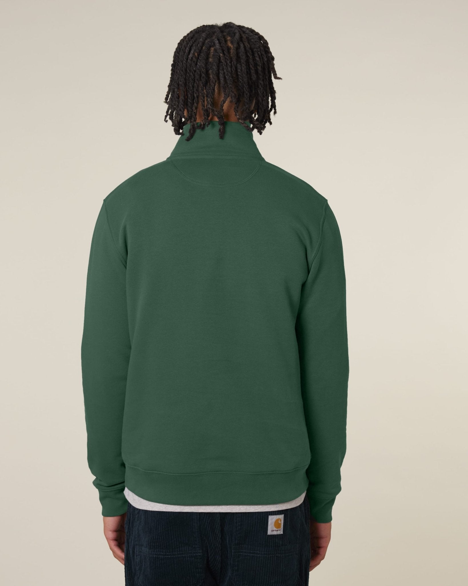 Organic Zip Neck Sweatshirt: Unisex - Wear Yaani