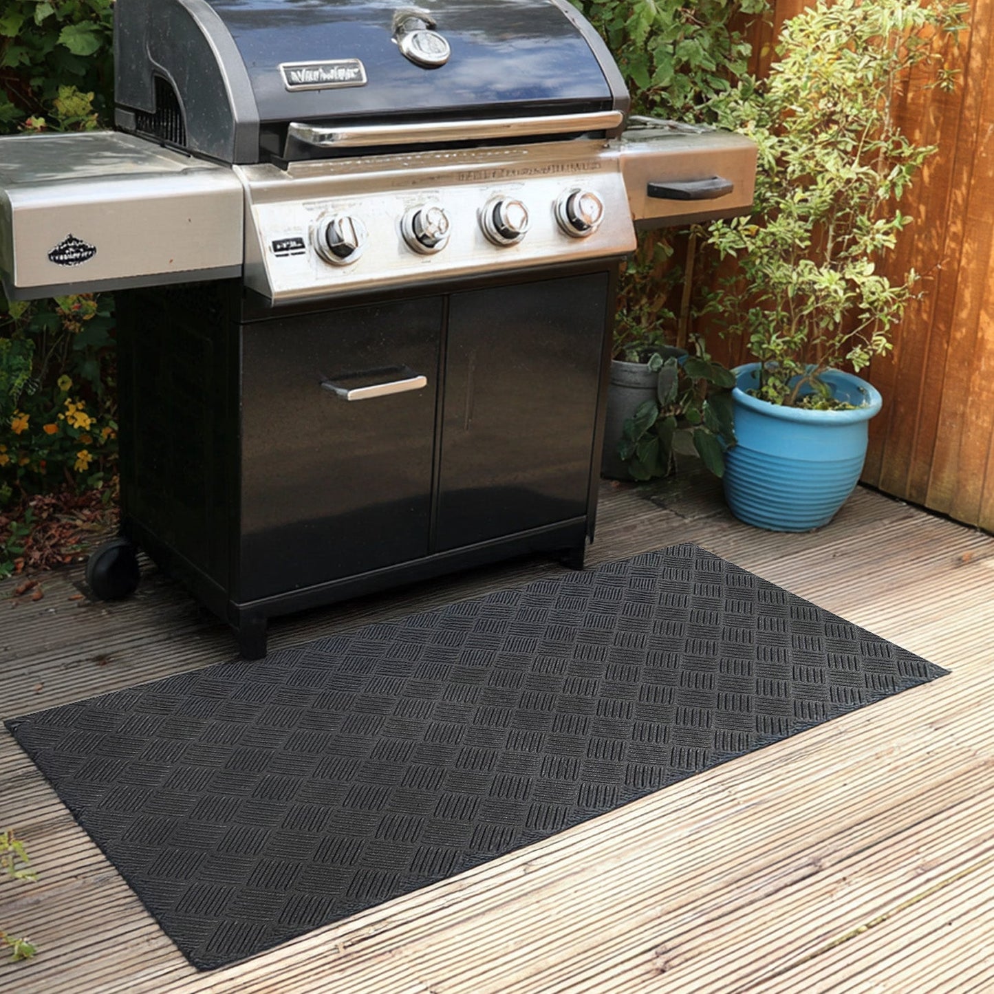 Recycled Rubber BBQ Floor Protection Mat - Custom Sizes - Wear Yaani