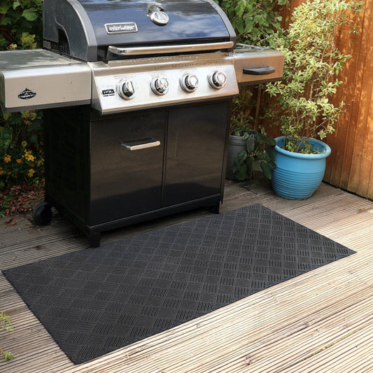 Recycled Rubber BBQ Floor Protection Mat - Custom Sizes - Wear Yaani