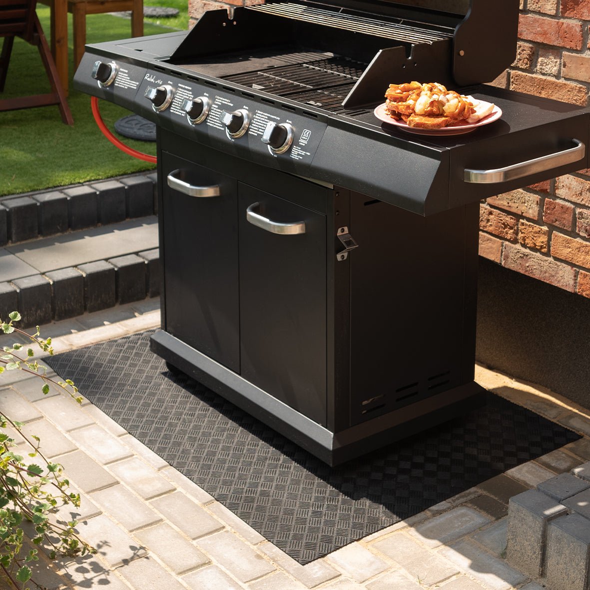 Recycled Rubber BBQ Floor Protection Mat - Custom Sizes - Wear Yaani