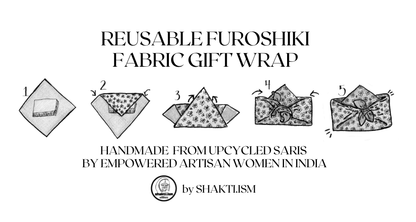 Reusable sari gift wrap, upcycled and reversible - Wear Yaani