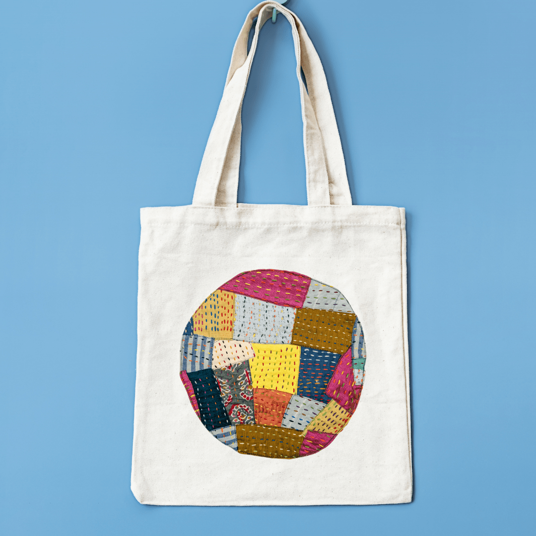 Sari patchwork cotton tote bag - Wear Yaani