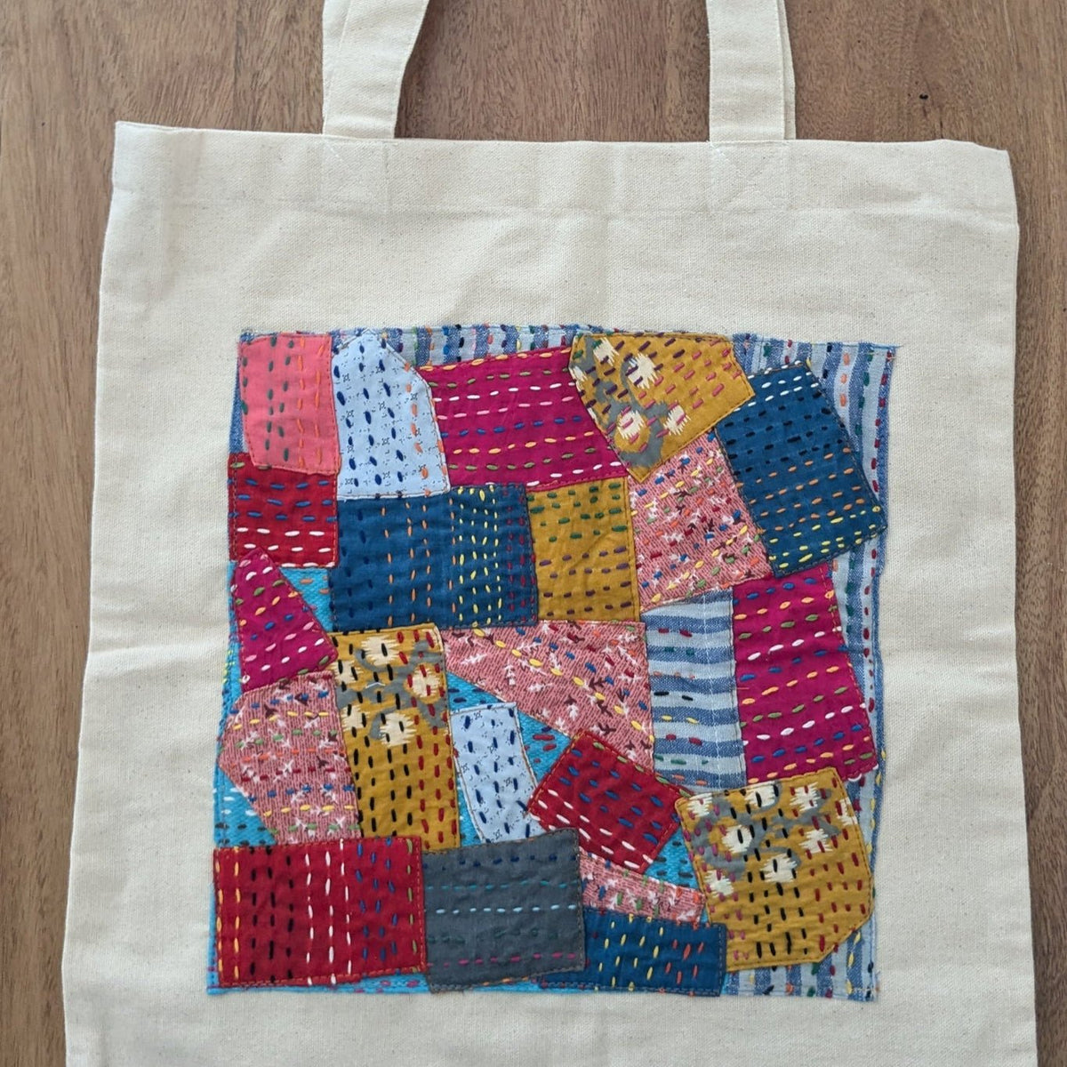Sari patchwork cotton tote bag - Wear Yaani